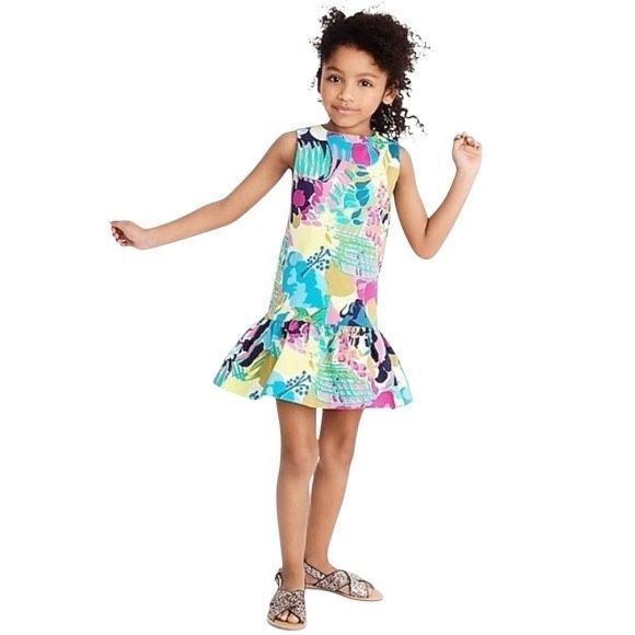 Crewcuts Multicolored Drop Waist Dress Size 14 Girls - Picture 1 of 12